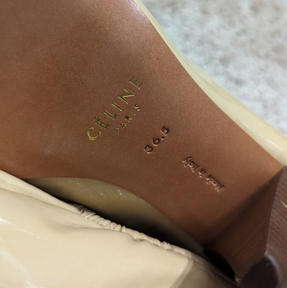 Céline by Phoebe Philo patent leather pumps, cone heels sz 36.5 or 6.5 US - Picture 9 of 12